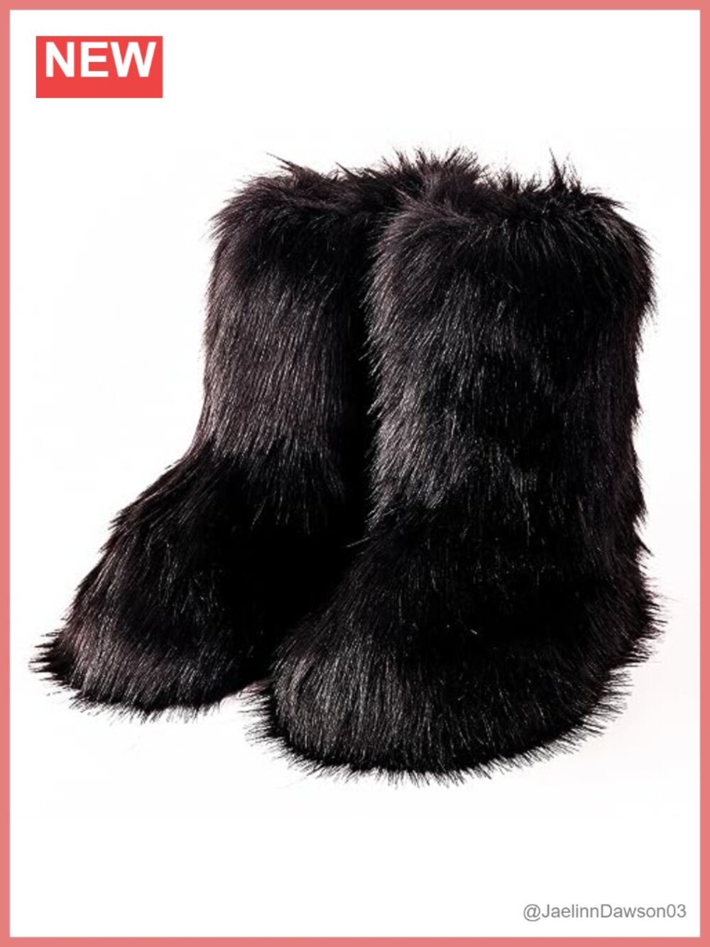 Valpeak Faux Fur Knee-High Snow Boots for Women Warm Pull-On Winter Booties